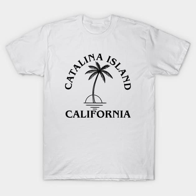 Retro Cool Original Catalina Island Palm Tree Novelty T-Shirt by artbooming